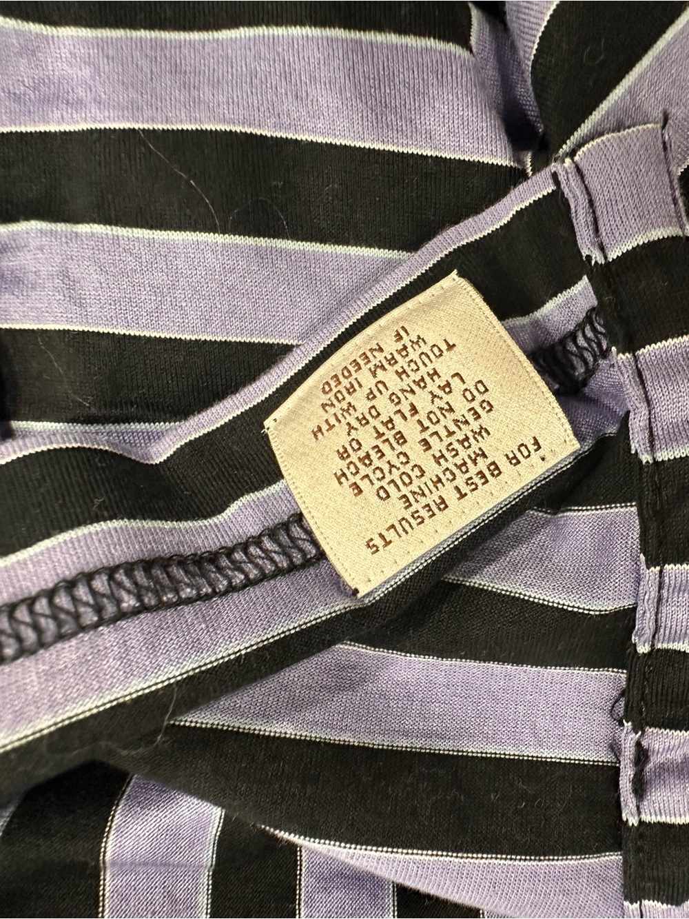 Peter Millar Striped Polo Shirt - Black & Lavender. Size M. - Picture 10 of 11